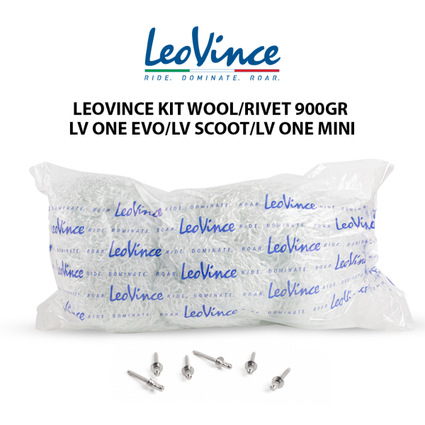 Leovince Kit Wool Glass Wool Rivet 900Gr Knalpot Leovince Lv One Evo Lv Scoot Lv One Mini Original 414205R