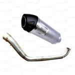 Leovince Knalpot Racing Fullsystem Yamaha Aerox 155 with Drake Header Stainless Original