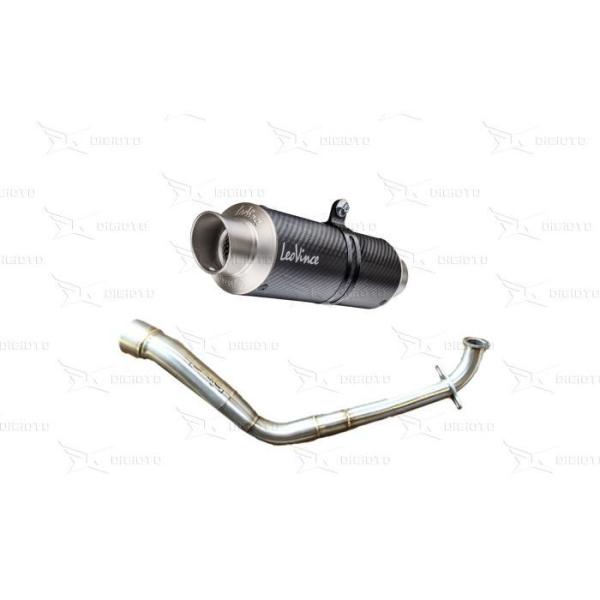 Leovince Knalpot Racing Fullsystem Yamaha Aerox 155 with Drake Header Stainless Original