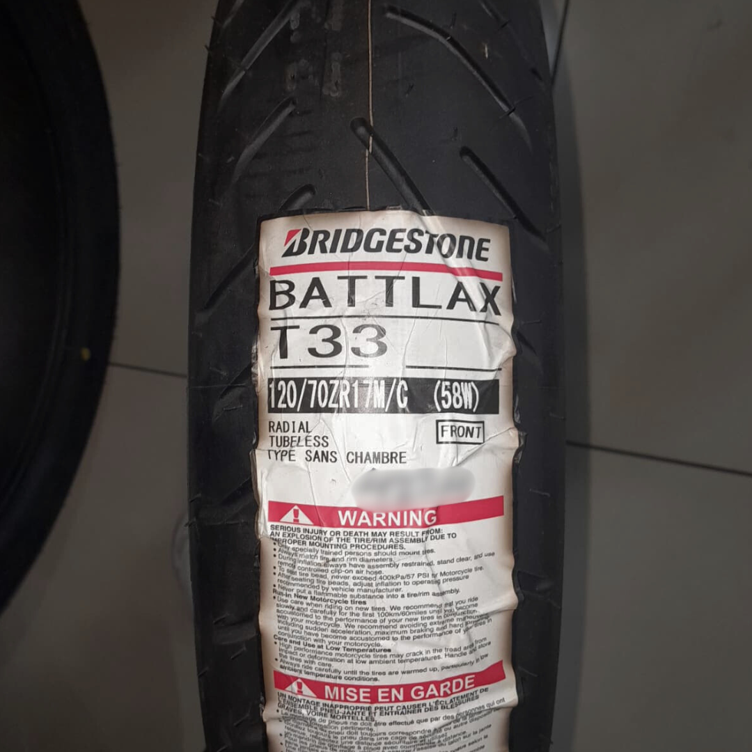 Ban Battlax T33 Bridgestone Depan Belakang Sport Touring 120/70-19 120/70 150/70 160/60 170/60 180/55 190/55 Ring 17 ZX6R R6 CBR250RR