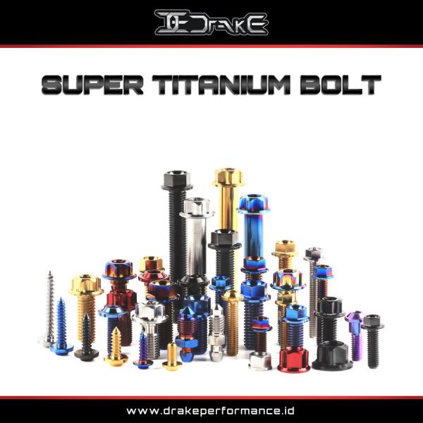 Drake Baut Titanium Tap Pembuangan Oli Mesin Uk M12X1.5X15 Dan M14X1,5X15 Original