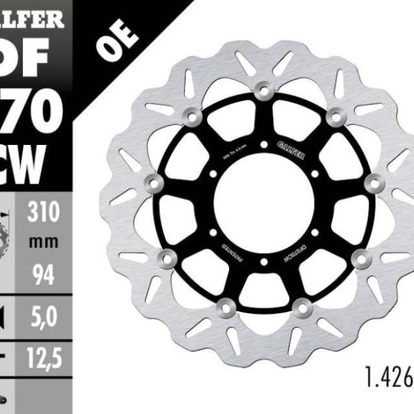 Disc Brake Galfer Floating Complete Depan CBR600RR 310mm Disc Wave