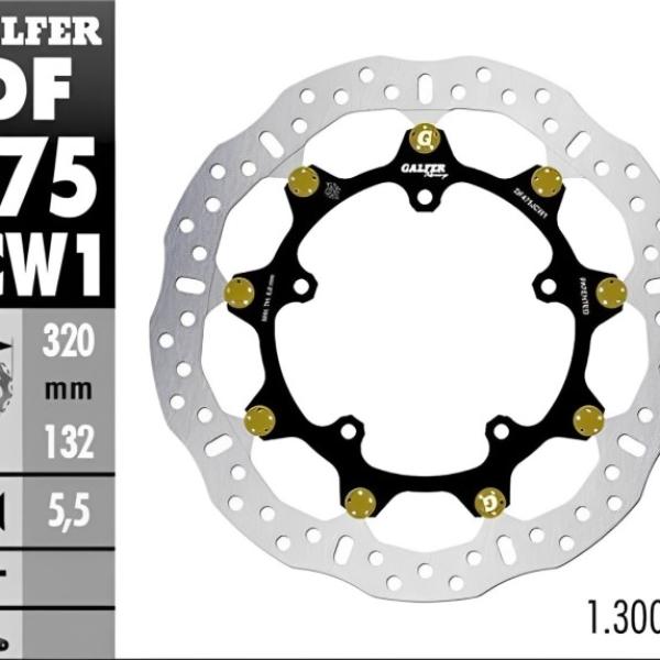 Disc Brake Galfer Floatech Depan R1/R1M/R6 '23 320mm Disc Wave