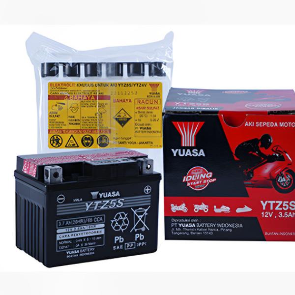 Aki Motor Vario 110 Beat Mio Revo Kharisma Yuasa YTZ5S 12V 3.5Ah