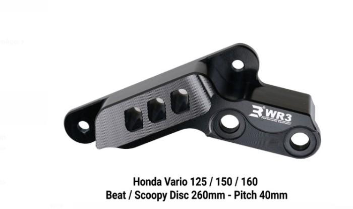WR3 Bracket Kaliper Brembo 4 Piston 1p Depan Honda Beat Vario Scoopy
