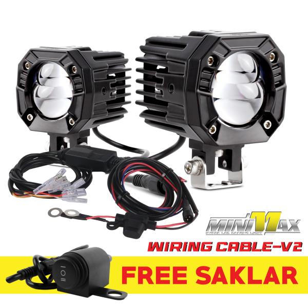 Full Set Lampu Tembak Drake Minimax NEOGT GT 100watt Fog Lamp LED