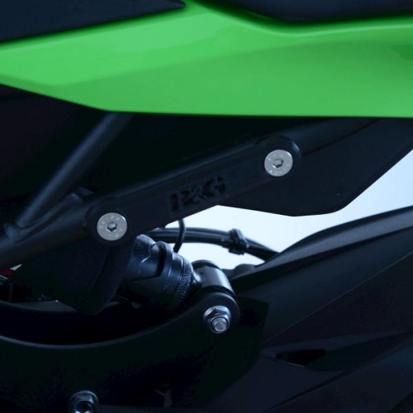 Rear Footrest Blanking Plate R&G Kawasaki ZX25R '20 BLP0112BK