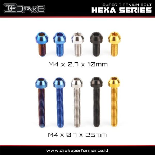 Drake Baut L Titanium M4 Hexa Series Grade 5 Original