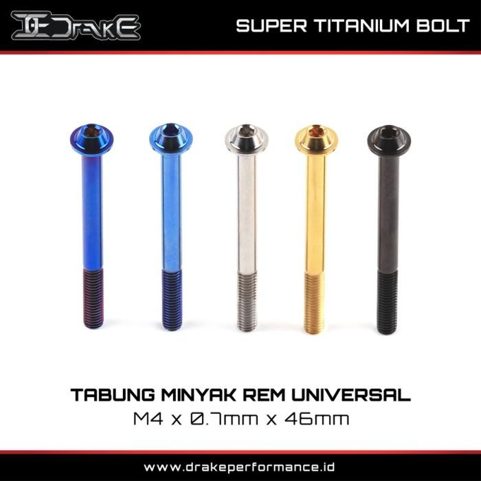 Drake Titanium Baut Tabung Minyak Rem Wr3,Tabung Brembo