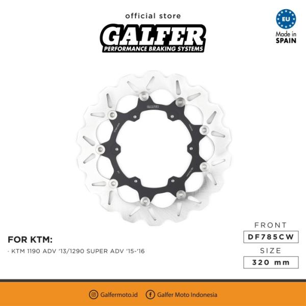 Disc Brake Galfer Floating Complete Depan KTM 1190 ADV '13/1290 Super ADV '15-'16 320mm Disc Wave