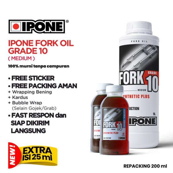 Oli Shock Sok Ipone Fork 10 Medium - Oil Oli Sok Repack 200ml