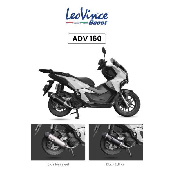 Knalpot Racing Matic Leovince LV Scoot Fullsystem Honda Vario PCX ADV 160 with Drake Header Stainless Original