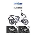 Knalpot Racing Matic Leovince LV Scoot Fullsystem Honda Vario150 150 with Drake Header Stainless Original