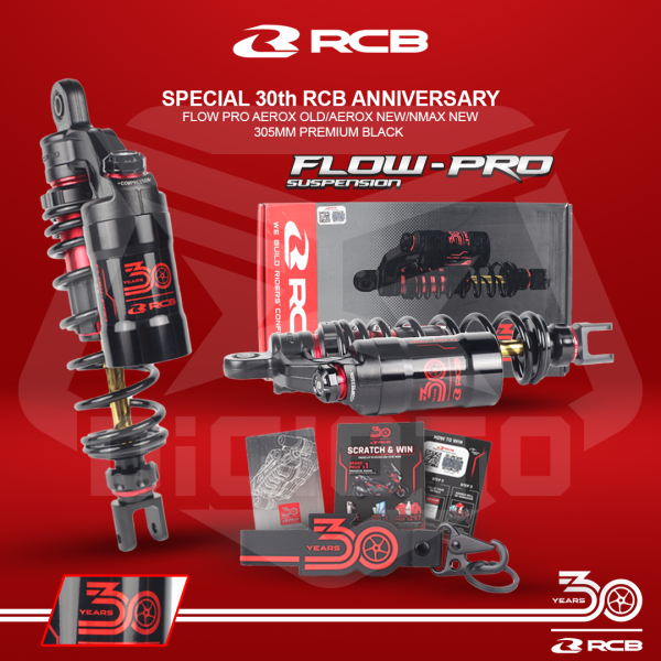 Shockbreaker Shock RCB Flow Pro Aerox Old New Nmax New 305mm 30th Anniversary Special Edition