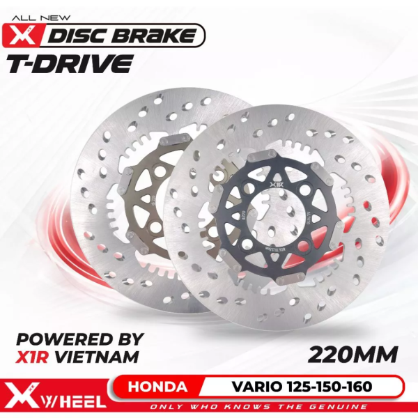 Discbrake Cakram Full Floating XWheel T-Drive Vario 150 220mm Piringan Cakram Depan