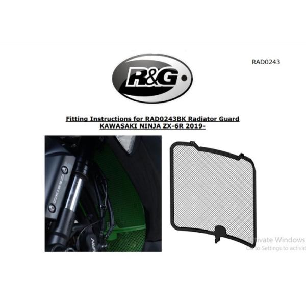 Cover Radiator R&G ZX636 '19 Radiator Guard RAD0243BK